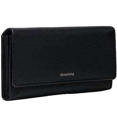 Champs Gala Collection Leather Flap Clutch 