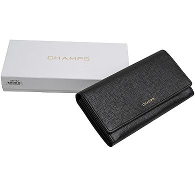 Champs Gala Collection Leather Flap Clutch 