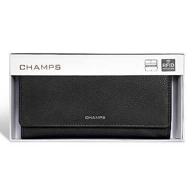 Champs Gala Collection Leather Flap Clutch 