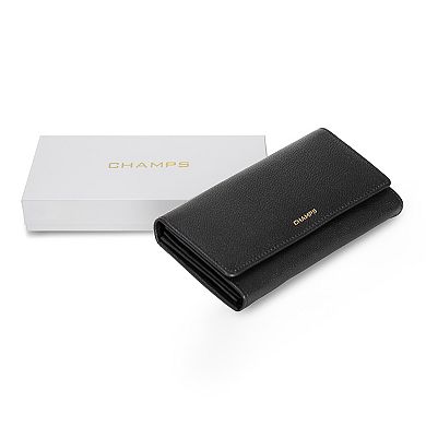 Champs Gala Collection Leather Flap Clutch 