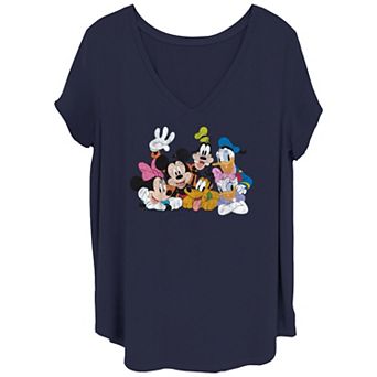 Disney's Mickey Mouse Juniors' Plus Size Classic Characters Graphic Tee
