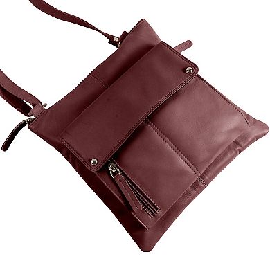 Champs Ultimate Organizer Leather RFID-Blocking Crossbody Bag