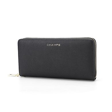 Champs RFID Zip-Around Wallet