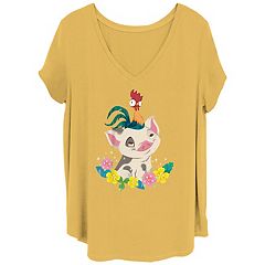 Disney Moana Junior's Hei Hei on Pua Girls' T-Shirt (XL) 