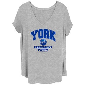 Juniors' Plus Size York Peppermint Patty Logo Graphic Tee