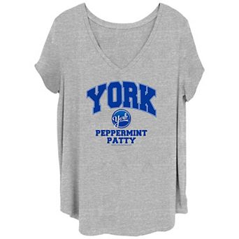 Juniors' Plus Size York Peppermint Patty Logo Graphic Tee