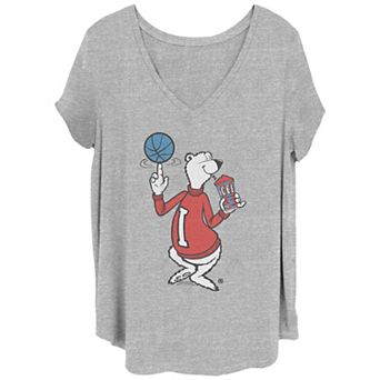 Juniors' Plus Size Icee Polar Bear Basketball Graphic Tee
