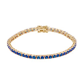 14k Gold Over Sterling Silver 3mm Cubic Zirconia Tennis Bracelet