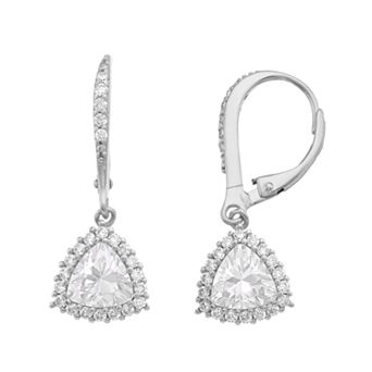 Sterling Silver Cubic Zirconia Drop Earrings