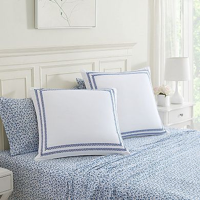 Laura Ashley 2-pc. Stitched Vine European Sham Set