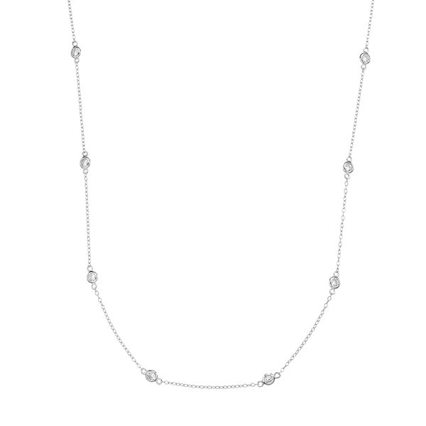 Elli Women's Classic Pendant Necklace with Cubic Zirconia Crystals in 925 Sterling Silver, 450, Cubic Zirconia, Zirconium oxide