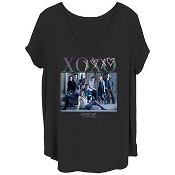 Juniors' Plus Size Gossip Girl First Season Cast V-Neck Graphic Tee