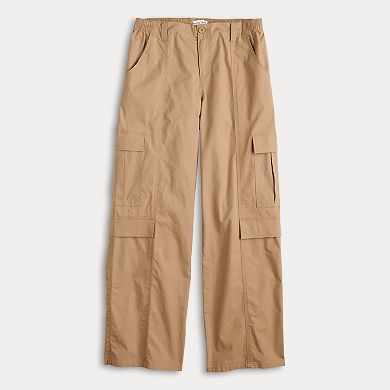 Juniors' Vanilla Star Poplin Double Cargo Pants