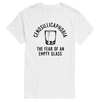 Men's Cenosillicaphobia Empty Glass Graphic Tee