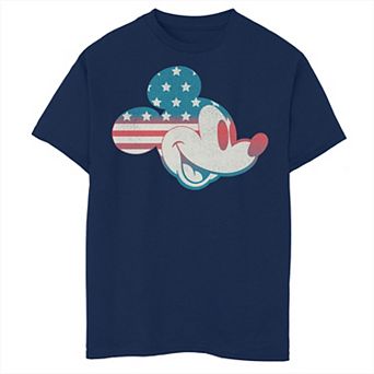 Disney's Mickey & Friends Boys 8-20 American Flag Fill Graphic Tee
