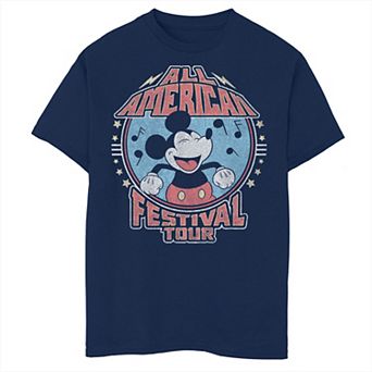 Disney's Mickey Mouse Boys 8-20 All American Festival Tour Graphic Tee