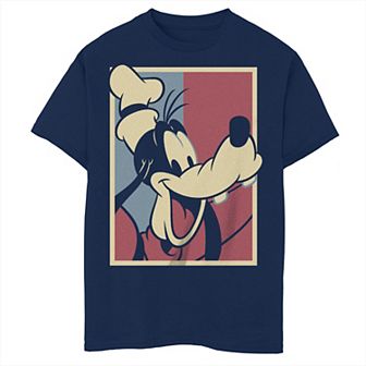 Disney's Classic Goofy Boys 8-20 Red White & Blue Box Graphic Tee