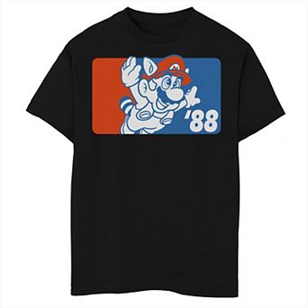 Boys 6-20Nintendo Super Mario 88 Super Leaf Flying Box Graphic Tee