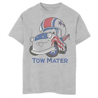 Boys Disney Pixar Cars 4th of July Tow Mater Flag Paint Job Graphic Tee