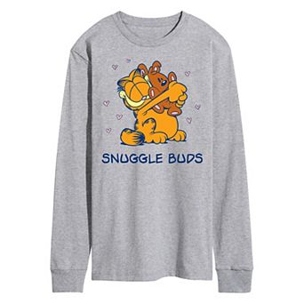 Men's Garfield Snuggle Buds Long Sleeve Graphic Tee