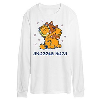 Men's Garfield Snuggle Buds Long Sleeve Graphic Tee