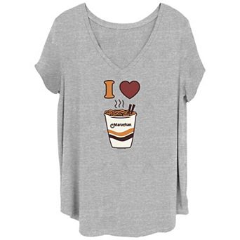 Juniors' Plus Size I Heart Maruchan Graphic Tee
