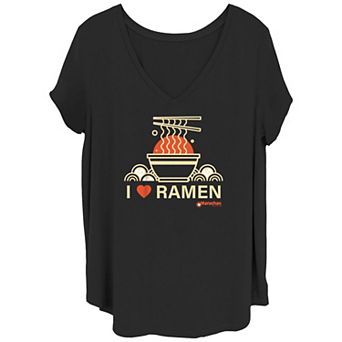 Juniors' Plus Size Maruchan I Heart Ramen Bowl Graphic Tee