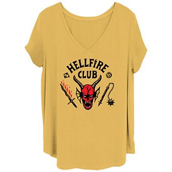 Juniors' Plus Size Stranger Things Hellfire Club Graphic Tee