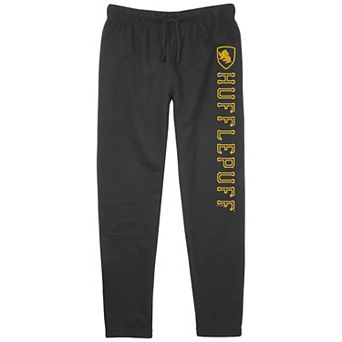 Juniors' Harry Potter Hufflepuff Badger Yellow Crest Lightweight Joggers