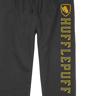 Juniors' Harry Potter Hufflepuff Badger Yellow Crest Lightweight Joggers