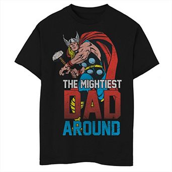 Boys 8-20 Marvel Comics Thor Father's Day The Mightiest Dad Around Graphic Tee