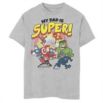 Boys 8-20 Marvel Avengers Father's Day My Dad Is Super Graphic Tee