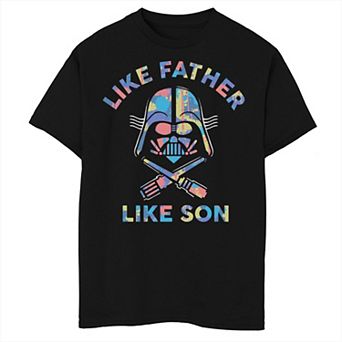 Boys 6-20 Star Wars Darth Vader Like Father Like Son Paint Splatter Graphic Tee