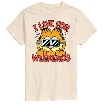 Men's Garfield Live For Weekends Graphic Tee