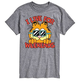 Men's Garfield Live For Weekends Graphic Tee