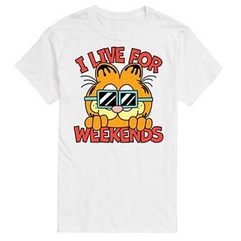 Men's Garfield Live For Weekends Graphic Tee