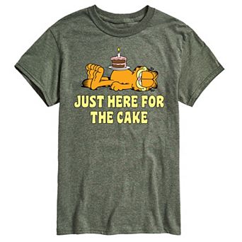 Men's Garfield Just Here For Cake Graphic Tee