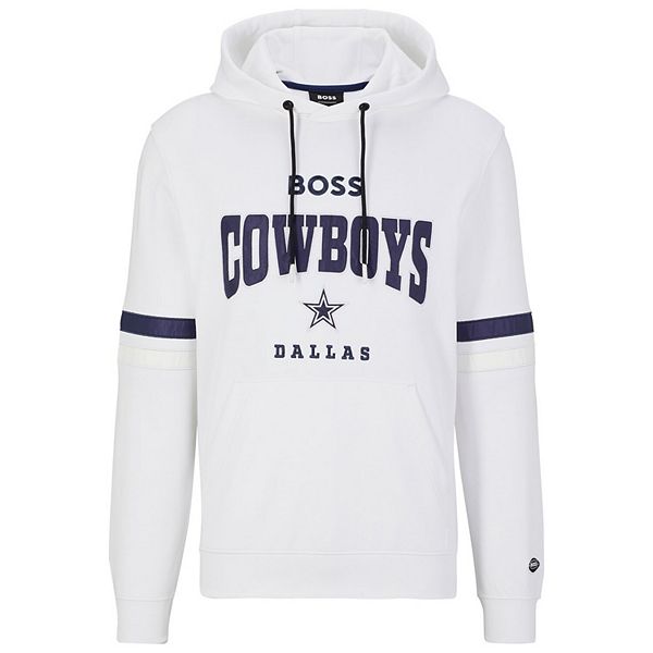 Men's BOSS X NFL Navy/White Dallas Cowboys Drive Crew Neck Pullover  Sweatshirt