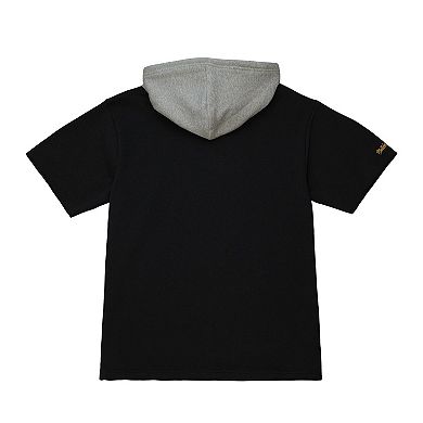 Men's Mitchell & Ness Black Las Vegas Raiders Postgame Short Sleeve Hoodie