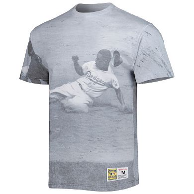 Men's Mitchell & Ness Jackie Robinson Brooklyn Dodgers Cooperstown Collection Highlight Sublimated Player Graphic T-Shirt