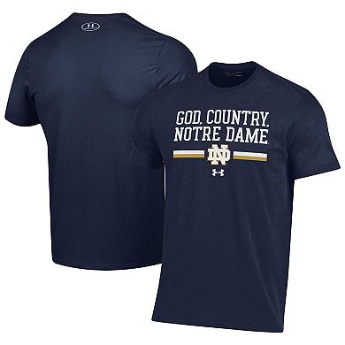 Men's Under Armour  Navy Notre Dame Fighting Irish God Country T-Shirt