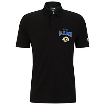 Men's BOSS X NFL Black/Royal Los Angeles Rams Punter Polo