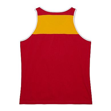 Men's Mitchell & Ness Red/Gold Kansas City Chiefs Heritage Colorblock Tank Top