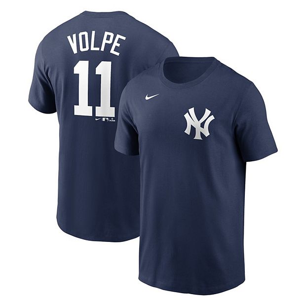 Men's Nike Anthony Volpe Navy New York Yankees Name & Number T-Shirt