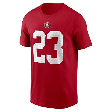 Men's Nike Christian McCaffrey Scarlet San Francisco 49ers Player Name ...