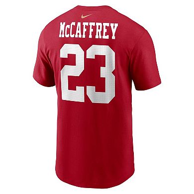 Men's Nike Christian McCaffrey Scarlet San Francisco 49ers Player Name ...