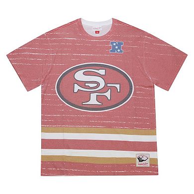 Men's Mitchell & Ness Scarlet San Francisco 49ers Jumbotron 3.0 T-Shirt