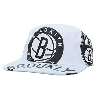 Men's Mitchell & Ness White Brooklyn Nets Hardwood Classics In Your Face Deadstock Snapback Hat