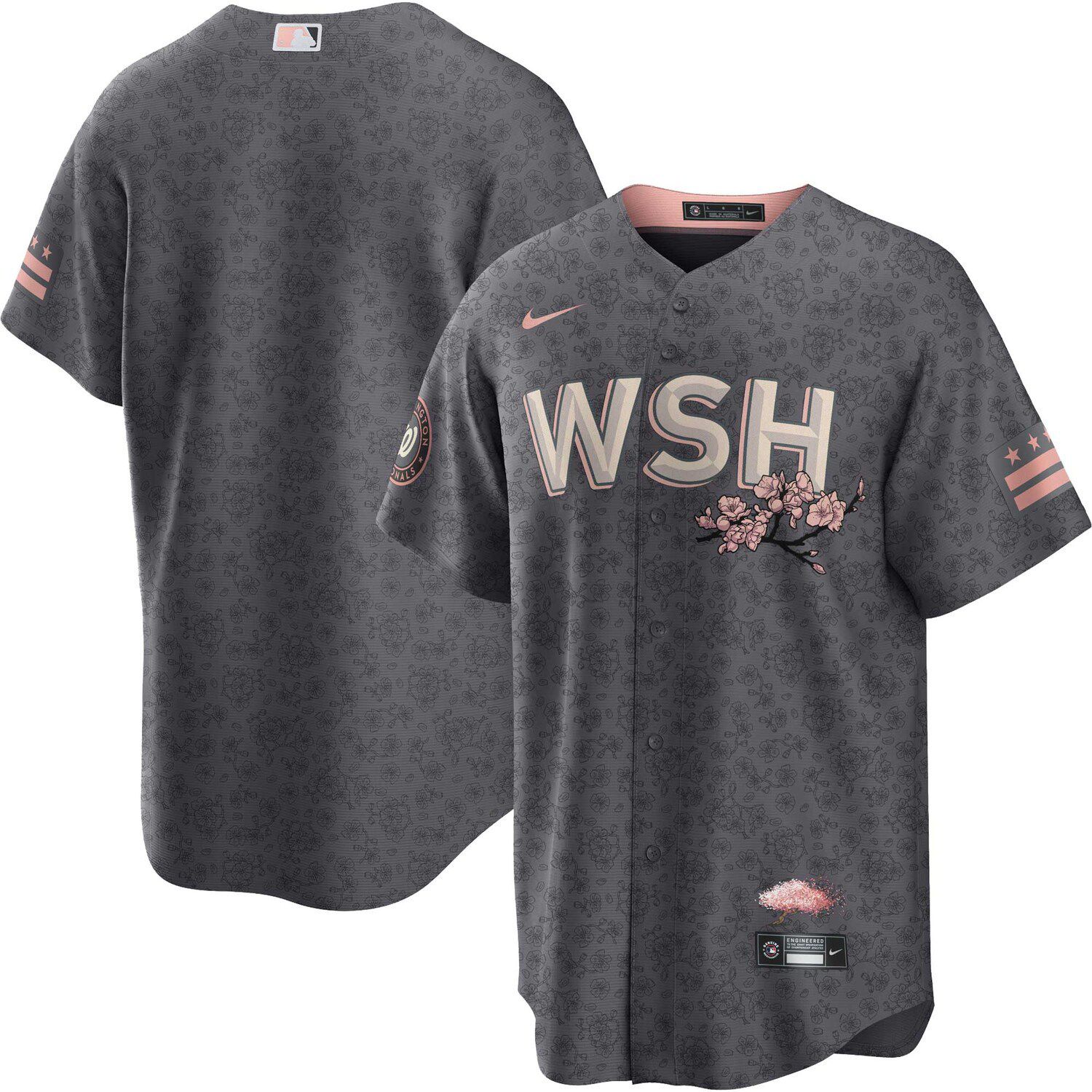 Men's Nike Stephen Strasburg Gray Washington Nationals City Connect Replica Player Jersey Size: Extra Large