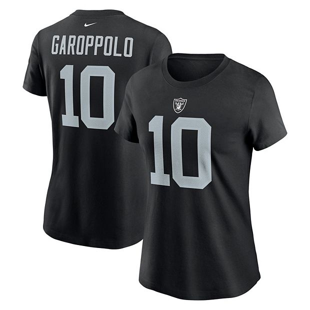 Women's Nike Jimmy Garoppolo Black Las Vegas Raiders Player Name & Number T- Shirt